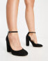 ASOS DESIGN Wide Fit Placid high block heels in black Черный, 42 - фото #4