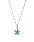 ფოტო #1 პროდუქტის Crystal Starfish Pendant Necklace (0.07 ct. t.w.) in Sterling Silver