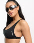 Фото #8 товара Speedo scoop front multi tie bikini top in black