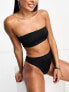 ASOS DESIGN Maya mix and match sleek bandeau bikini top in black - BLACK