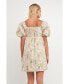 ფოტო #5 პროდუქტის Women's Printed Babydoll Mini Dress