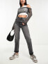 Фото #4 товара Pimkie straight leg jeans in washed grey