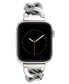 Фото #2 товара Ремешок для часов Anne Klein серебристый с алюминиевой цепью и кристаллами, Совместим с Apple Watch 38/40/41 мм