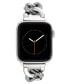 ფოტო #2 პროდუქტის Women's Silver-Tone Alloy Chain with Crystals Bracelet Compatible with 38/40/41mm Apple Watch