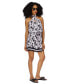 Фото #14 товара Women's Printed Twist-Neck Short Halter Dress