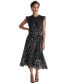 ფოტო #1 პროდუქტის Women's Printed Ruffled Belted Midi Dress