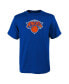 ფოტო #1 პროდუქტის Big Boys and Girls Royal New York Knicks Primary Logo T-Shirt