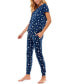 ფოტო #4 პროდუქტის V-Neck T-Shirt & Jogger Pants Pajama Set