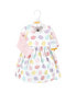 Toddler Girls Cotton Dress and Cardigan Set, Easter Eggs