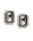 ფოტო #1 პროდუქტის Women's Black Stone Stud Earrings