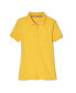 ფოტო #1 პროდუქტის Big Girls Short Sleeve Stretch Pique Polo Shirt