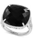 ფოტო #1 პროდუქტის EFFY® Onyx Statement Ring in Sterling Silver