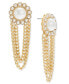 ფოტო #1 პროდუქტის Gold-Tone Imitation Pearl Chain Drop Earrings, Created for Macy's