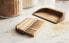 Wooden dustpan and brush