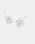 Kingsley Ryan knot pearl stud earrings in sterling silver