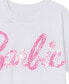 ფოტო #3 პროდუქტის Little Girls Drop Shoulder Short Sleeve Graphic T-shirt