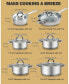 Фото #2 товара Kitchen Cookware Sets, 12-Piece Basic Stainless Steel Pots and Pans, Silver