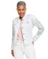Фото #1 товара Women's Embroidered Classic Denim Jacket, Created for Macy's