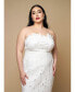 ფოტო #5 პროდუქტის Plus Size Wisteria Lace Midi Bodycon Dress