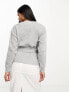 Фото #3 товара Glamorous wrap front jumper in grey marl knit