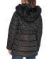 Фото #2 товара Women's Bibbed Faux-Fur-Trim Hooded Puffer Coat, Created for Macy's