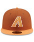 Фото #4 товара Men's Brown/Orange Arizona Diamondbacks Spring Color Basic Two-Tone 59Fifty Fitted Hat