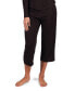 ფოტო #1 პროდუქტის Petite Allover Polka Dot Bamboo Blend Capri Pants