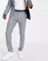 Topman skinny suit trousers in blue check