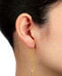 ფოტო #4 პროდუქტის Cubic Zirconia Heart Threader Earrings, Created for Macy's