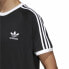 Футболка с коротким рукавом мужская Adidas 3 stripes Чёрный