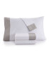 Фото #6 товара Italian Percale Sateen Cuff Pillowcase Pair, King, Created for Macy's