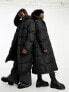 Фото #3 товара COLLUSION Unisex maxi puffer jacket with hood in black