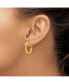 ფოტო #3 პროდუქტის Stainless Steel Polished Yellow plated Hinged Hoop Earrings