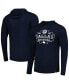 Фото #1 товара Men's and Women's Navy Dallas Mavericks Rowan Tri-Blend Long Sleeve Hoodie T-shirt