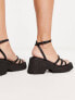 ASOS DESIGN – Trippy – Sandalen in Schwarz mit dicker, gerillter Sohle