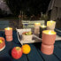 Фото #4 товара Tischleuchte fr den Auenbereich BRILLIANT LOVERE Kunststoff 3 W Kerzenform Beige und Hellbraun