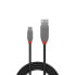 Фото #2 товара Lindy 1m USB 2.0 Type A to Micro-B Cable - Anthra Line - 1 m - USB A - Micro-USB B - USB 2.0 - 480 Mbit/s - Black - Grey