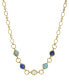 ფოტო #1 პროდუქტის Gold-Tone Multi Color Link Necklace