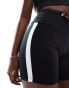 ASOS 4505 Court tennis legging short with contrast side stripe in black