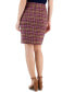 Фото #2 товара Women's Printed Slit-Front Bouclé Pencil Skirt