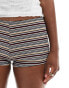 COLLUSION micro shorts in stripe