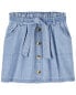 Kid Paperbag Belted Button-Front Skirt 10