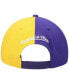 Фото #5 товара Men's Purple, Gold Los Angeles Lakers Half and Half Snapback Hat