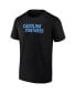 Фото #3 товара Men's Black Carolina Panthers Big and Tall Two-Sided T-shirt