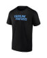 Фото #3 товара Men's Black Carolina Panthers Big and Tall Two-Sided T-shirt