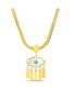ფოტო #1 პროდუქტის Gold-Tone Evil Eye Dangle Pendant Necklace