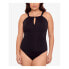 Фото #1 товара LAUREN RALPH LAUREN 285216 Women s Black Stretch One Piece Swimsuit, Size 18W