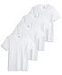 Фото #1 товара Men's Tagless 3-Pack V-Neck Undershirts + 1 Bonus Shirt, Created for Macy's