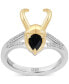 Фото #1 товара Onyx & Diamond (1/20 ct. t.w.) Loki Ring in Sterling Silver & Gold-Plate