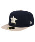 Men's Navy Houston Astros Canvas A-Frame 59FIFTY Fitted Hat